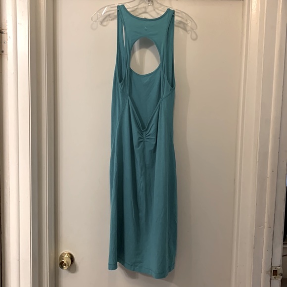 LULULEMON Go For It Midi Dress in Heathered Surge Blue Size 8 EUC - Picture 2 of 3